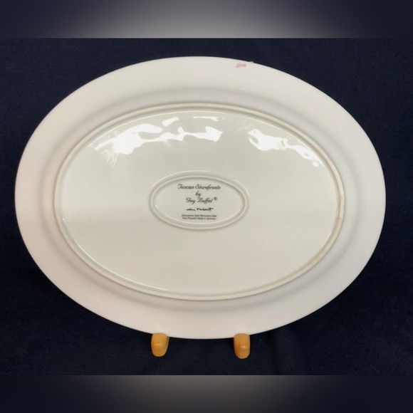 GUY BUFFET "TUSCAN STOREFRONTS" - 16" Oval Serving Platter. NWOT - Picture 5 of 8